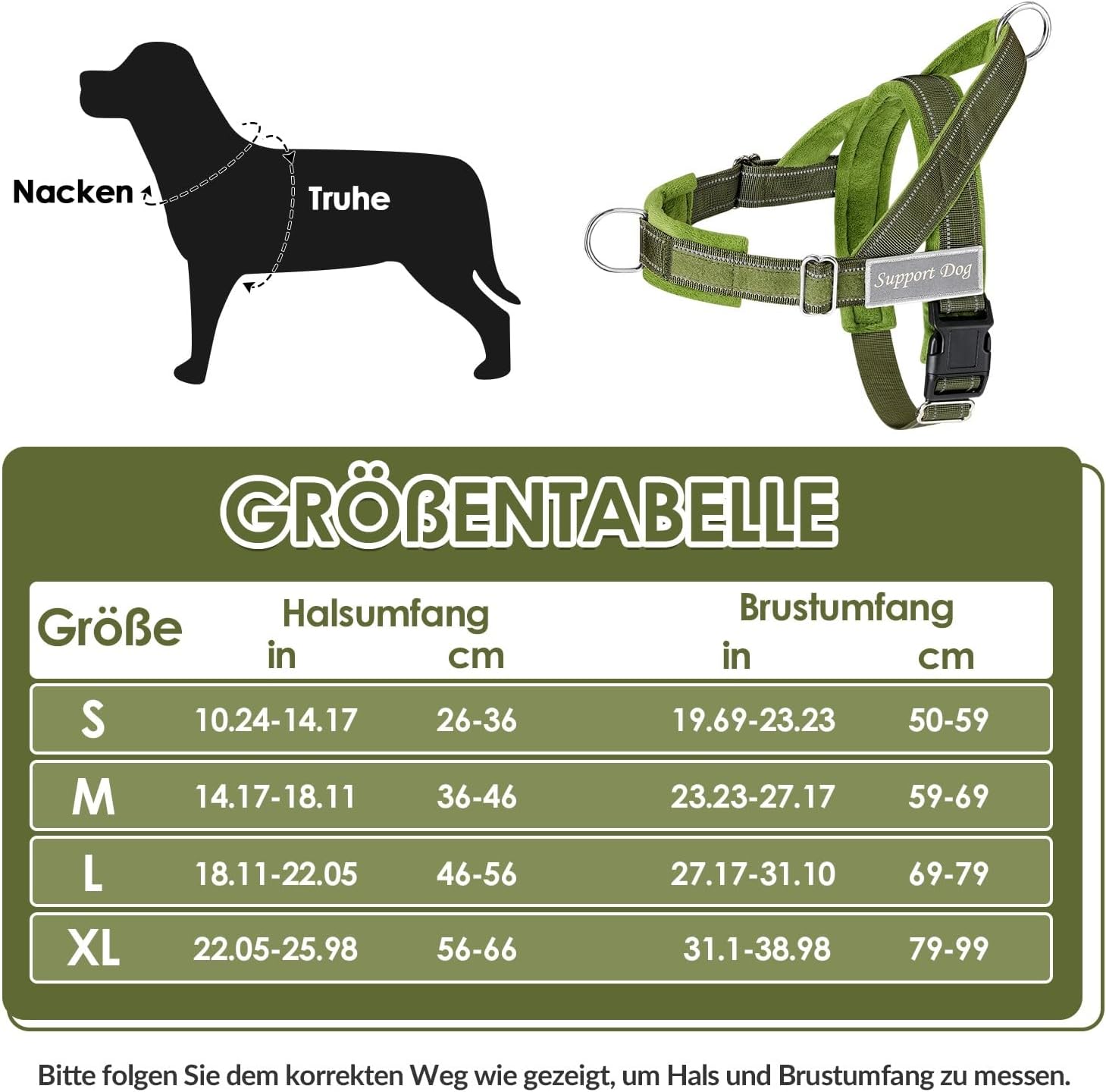 Thumbnail 6 de SlowTon Hundegeschirr: gepolstertes, verstellbares Brustgeschirr für mittelgroße bis große Hunde mit reflektierender Leine