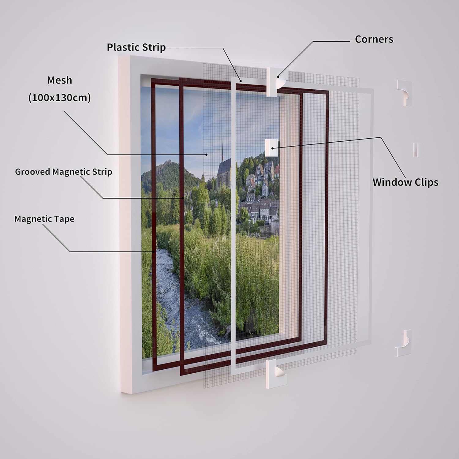 Thumbnail 5 de NeatiEase magnetic fly screen 100x130 cm