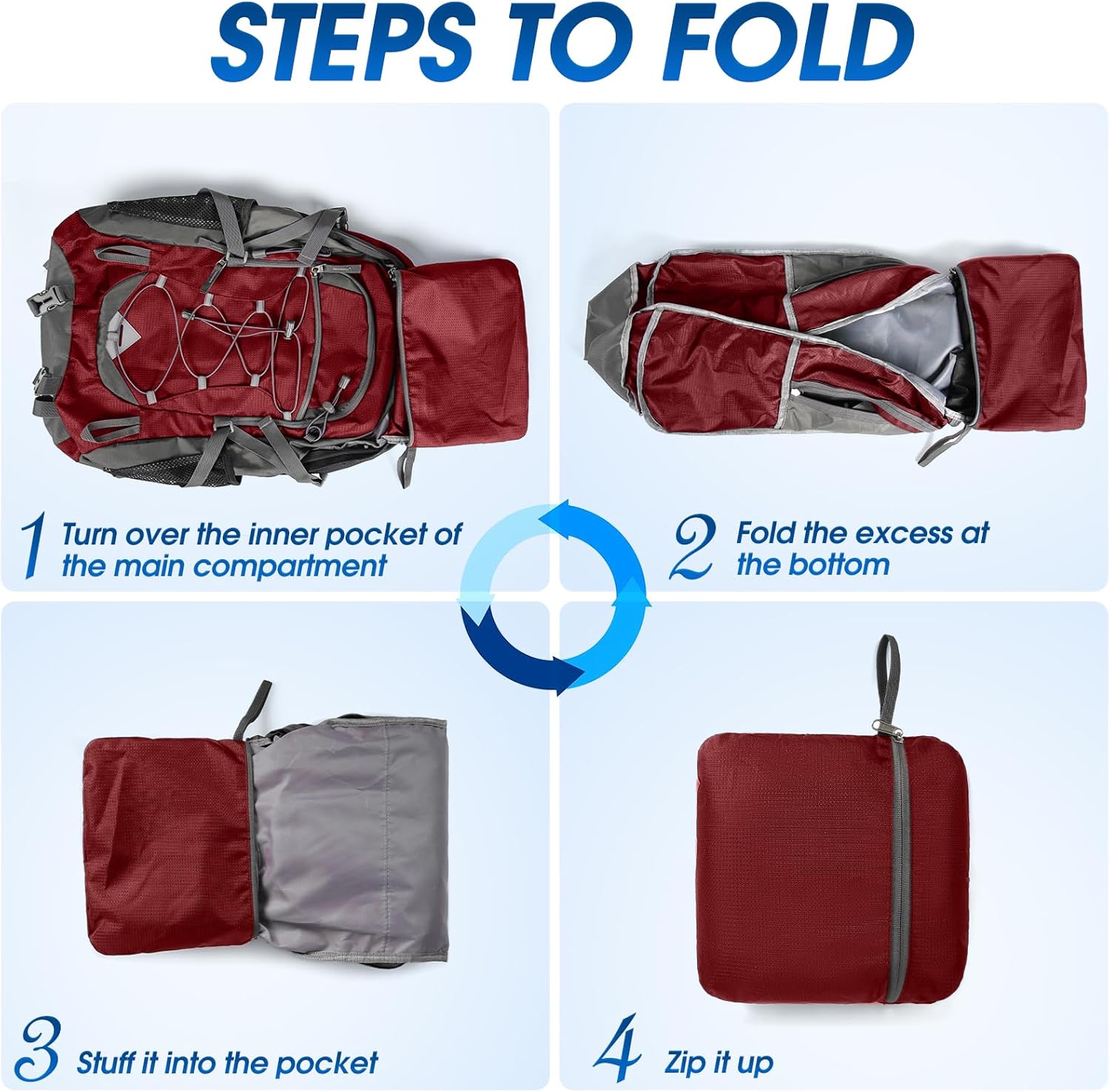 Thumbnail 5 de IGOLUMON 40L Hiking Backpack: Lightweight, Foldable Daypack for Outdoor Adventures