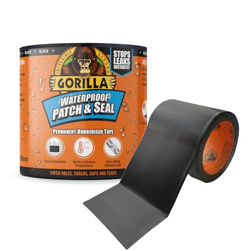Detalle de Gorilla Waterproof Patch & Seal Tape Black 3m – a practical seal for quick fixes