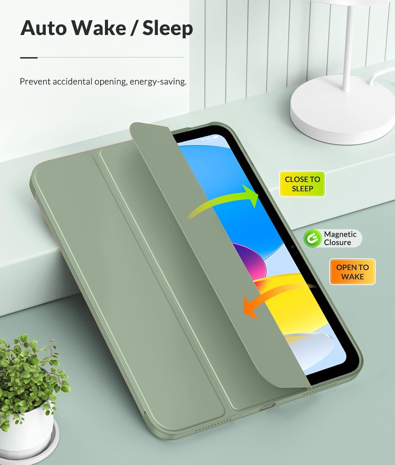 Thumbnail 6 de MoKo Case for New iPad (A16) 11th Gen 2025 / 10th Gen 2022 — Sage Green