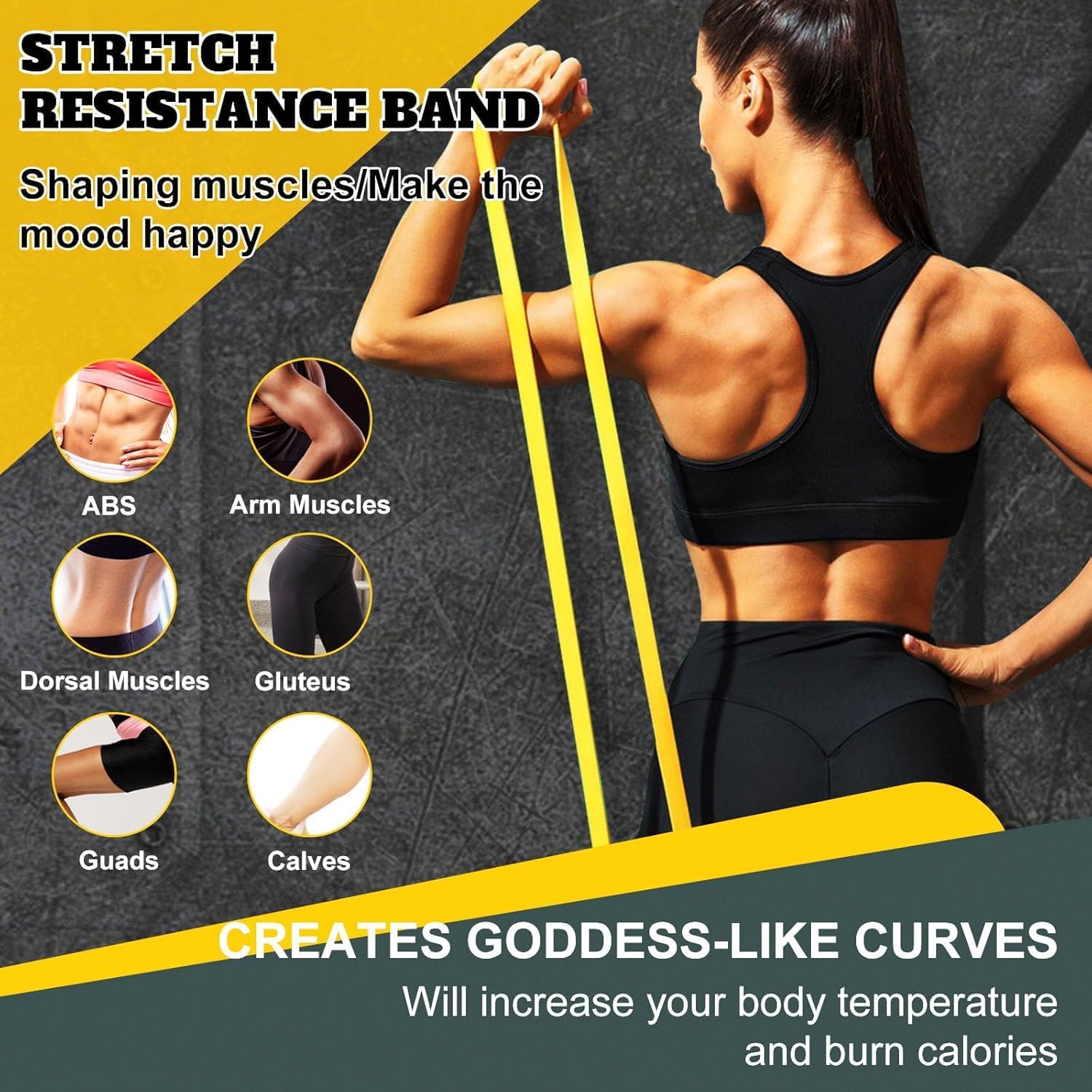 Detalle 2 de Resistance Exercise Bands Set with Door Anchor (Pull-Up & Strength Training)
