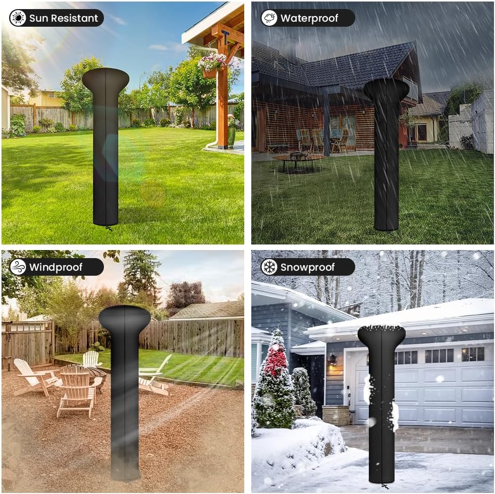 Detalle de AOOWU housse de chauffe-patio imperméable pour parasol chauffant rond (180 x 65 x 35 cm)