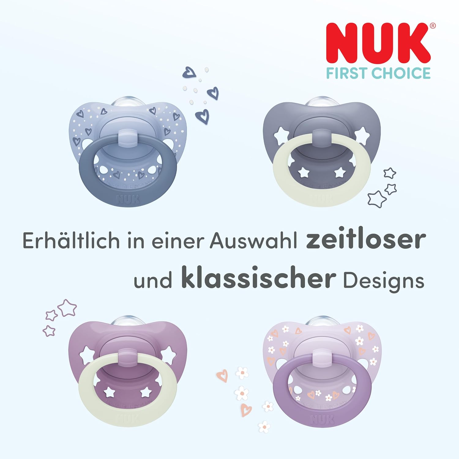 Detalle 2 de NUK First Choice Classic Day & Night Schnuller 0–6 Monate