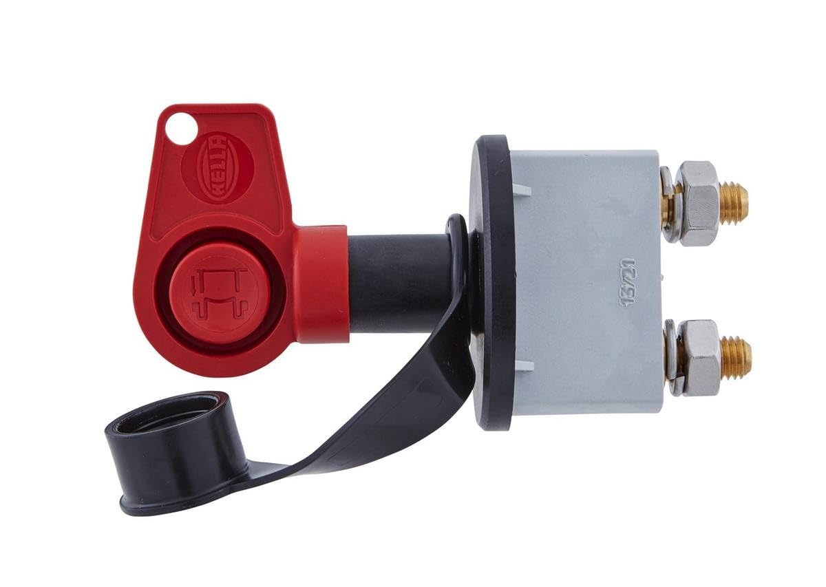 Detalle 2 de Interruttore principale HELLA 6EK 002 843-131: affidabilità 24V con attacco a vite e corpo in ottone