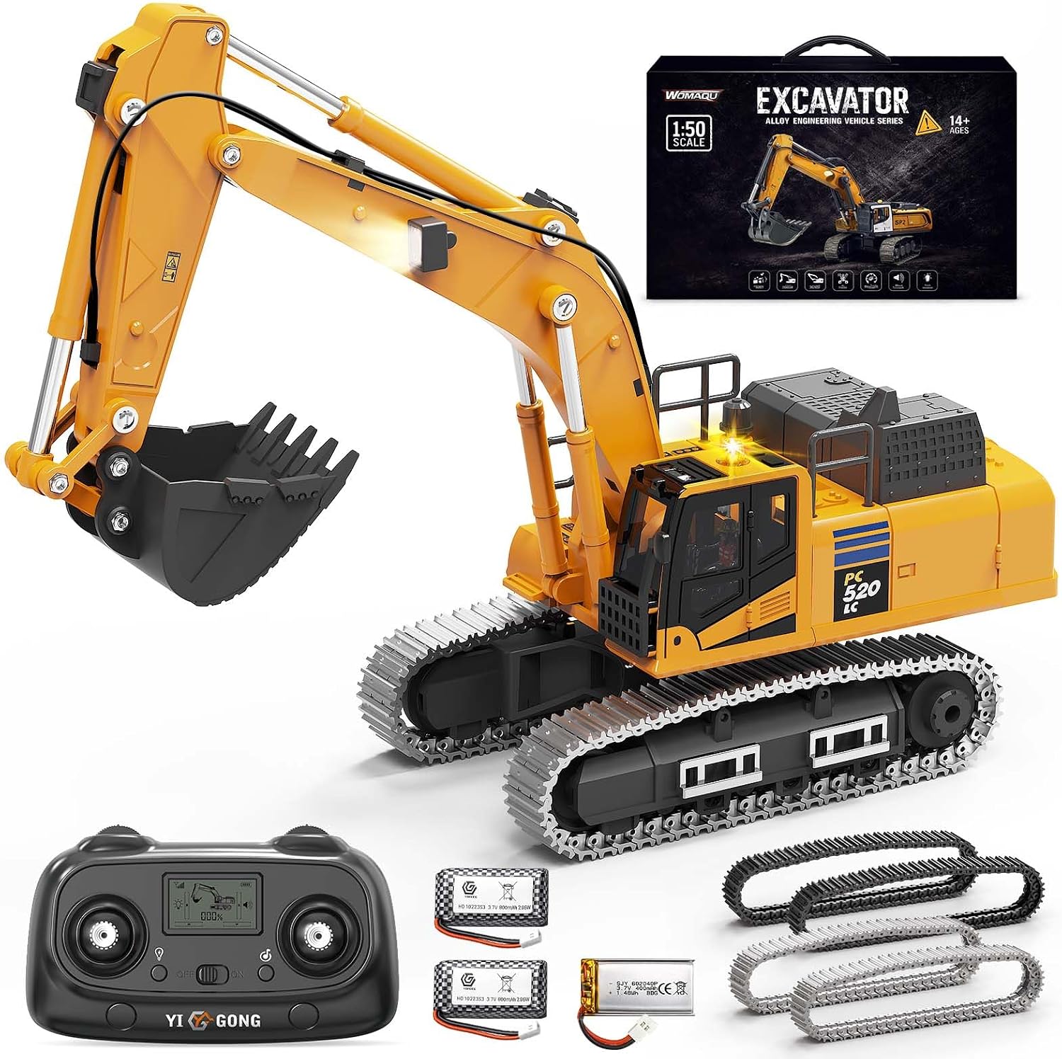 Escavatore Radiocomandato Professionale Mini 1:50: realismo, metallo e controllo accurato