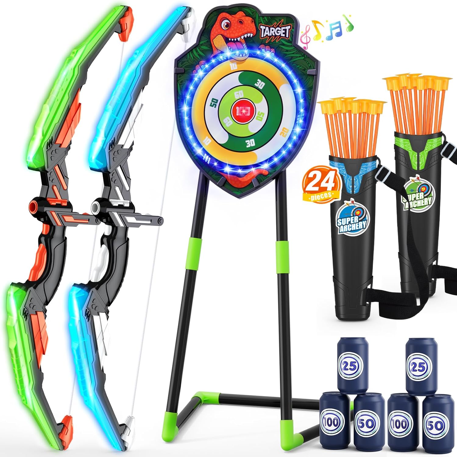 Detalle de HYES 2 Pack Bow and Arrow Set for Kids