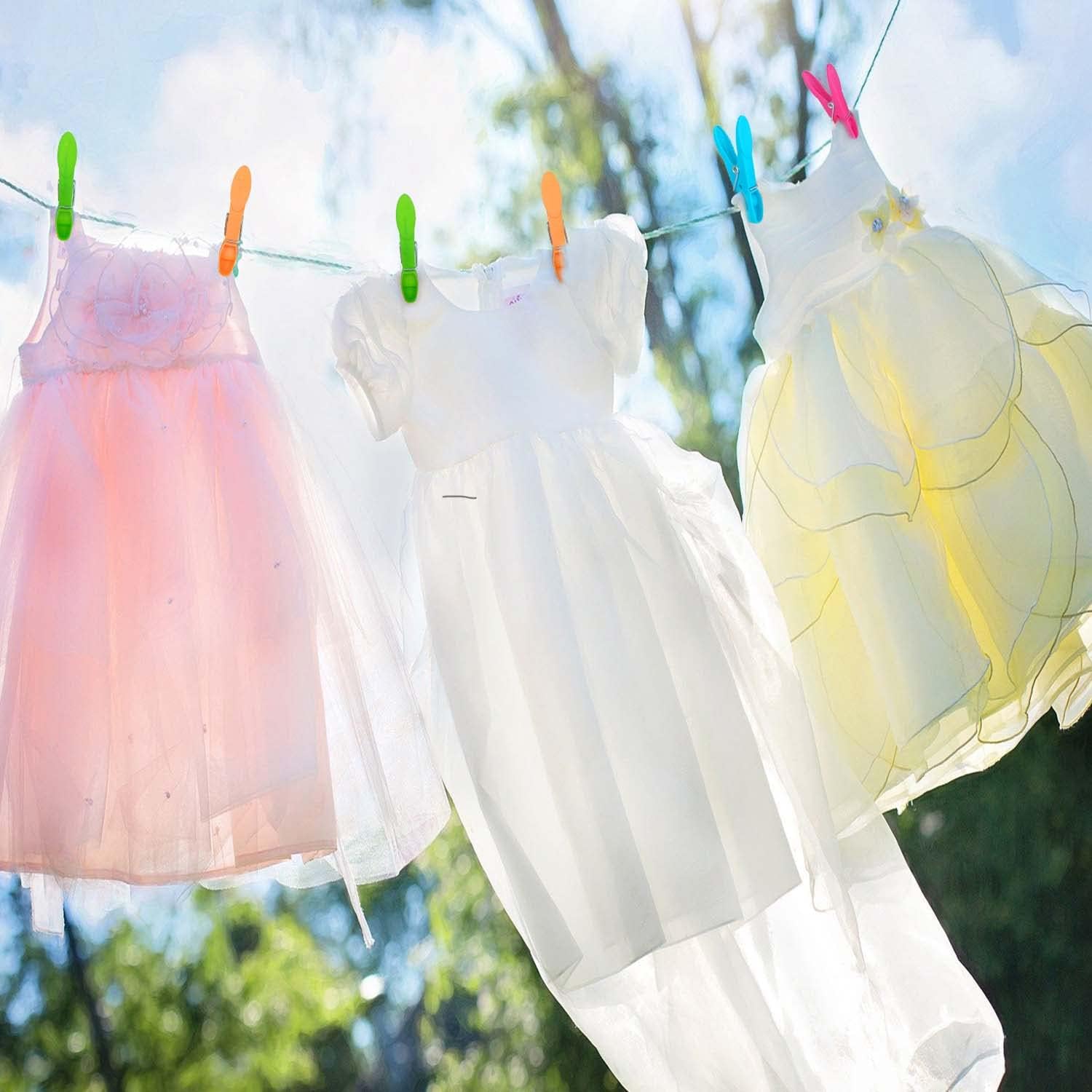 Thumbnail 6 de Bonilife Clothes Pegs (48 packs) strong-grip plastic pegs for washing line in 5 colours