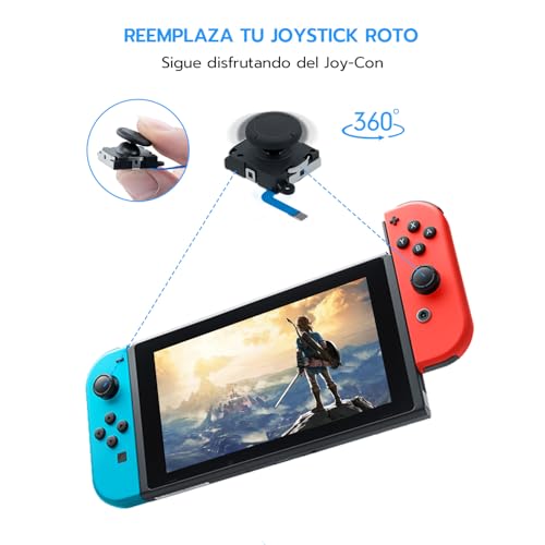Thumbnail 5 de Tolesum Switch Joystick Reemplazo 3D Analógico para Joy-Con y Switch Lite (kit de herramientas, negro) – no apto para Switch 2
