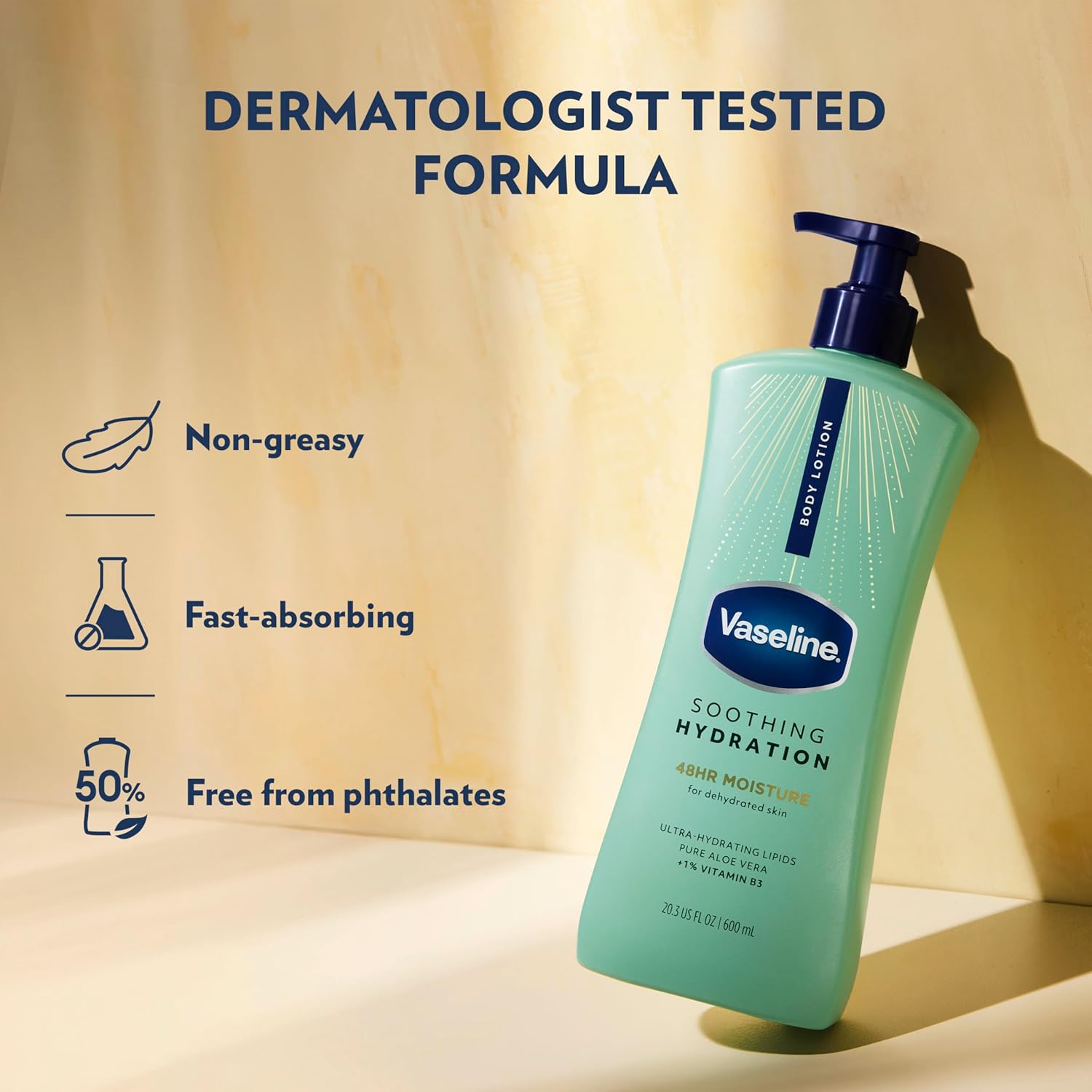 Thumbnail 4 de Vaseline Intensive Care Soothing Hydration Body Lotion, 20.3 oz (Pack of 3) for Dry Skin