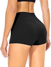 Detalle de TNNZEET Radlerhose Damen Hohe Taille – kurze Sporthose mit Bauchweg und 4‑Wege-Stretch