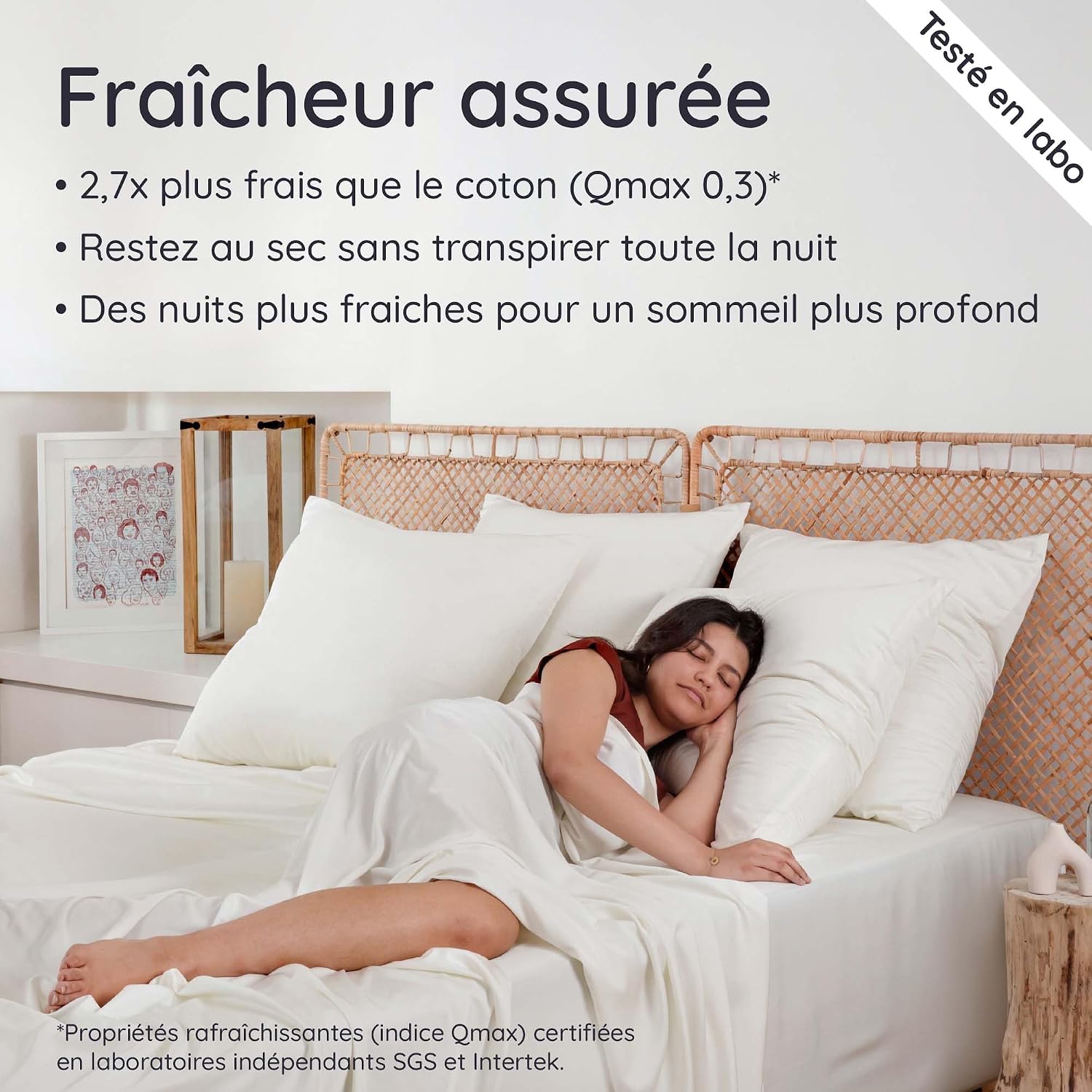 Detalle de Bambaw Drap housse bambou 140x200 cm