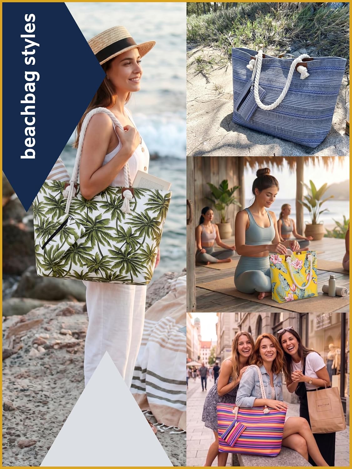 Thumbnail 1 de Borsa spiaggia idrorepellente 58 x 38 x 18 cm
