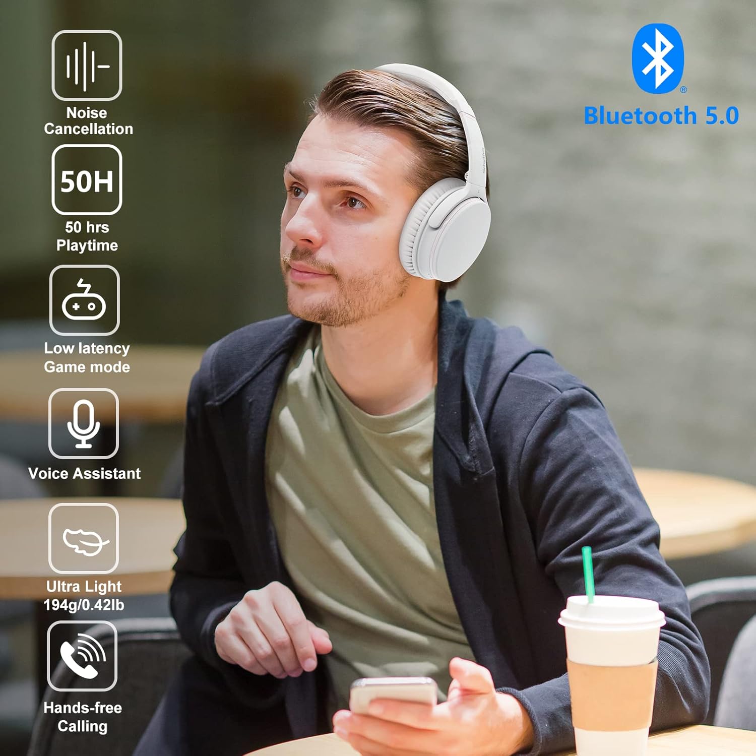 Thumbnail 1 de Srhythm NC25 Noise Cancelling Headphones 50H