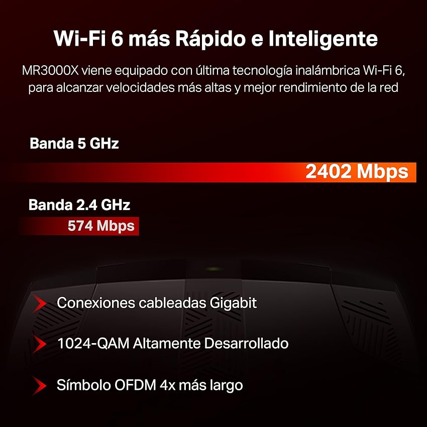 Thumbnail 2 de Mercusys MR3000X Router WiFi 6 3000Mbps 🌐
