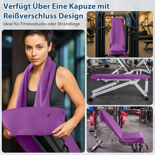 Thumbnail 2 de Novent Fitness Handtuch-Set aus Mikrofaser 120×50 cm mit Reißverschluss-Tasche (2er Set)