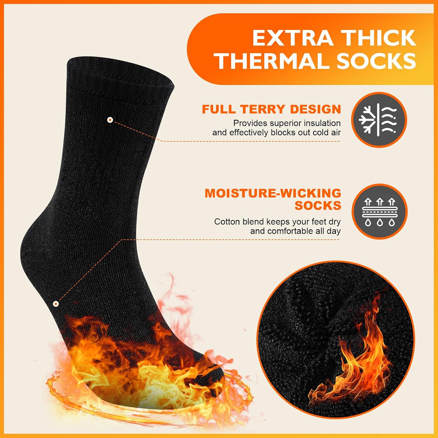 Thumbnail 3 de Niofind thermal socks 3 pairs, full cushion