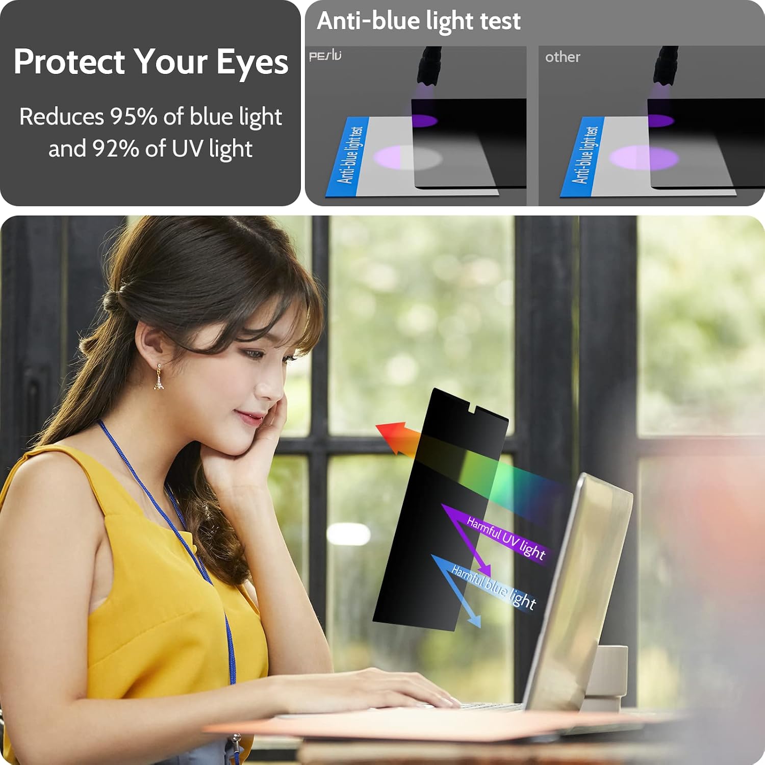 Detalle de Peslv Privacy Screen MacBook Pro 16 Inch 2021, Magnetic Matte Filter