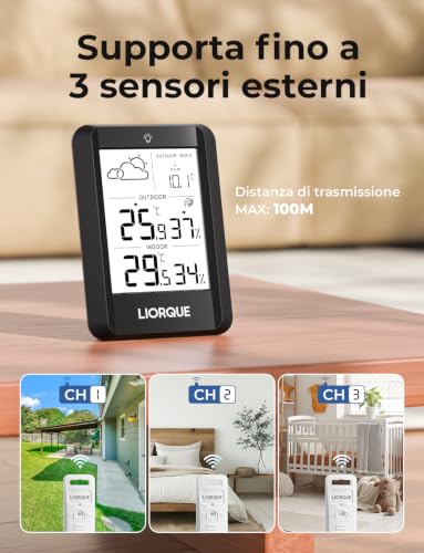 Thumbnail 2 de LIORQUE stazione meteo con sensore esterno