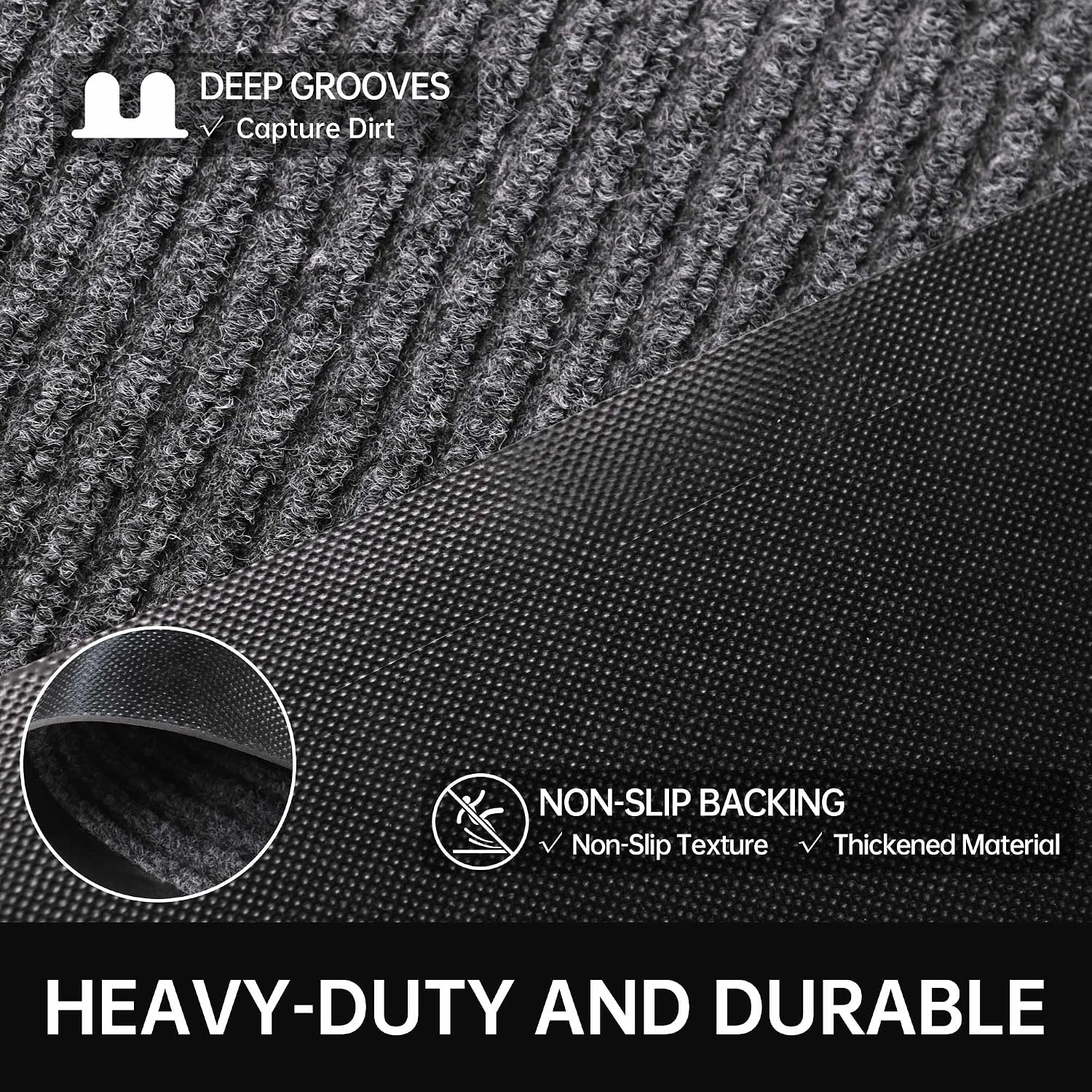 Thumbnail 2 de Naturei Doormat Front Door Mat, 2' x 4' Low-Profile Indoor/Outdoor