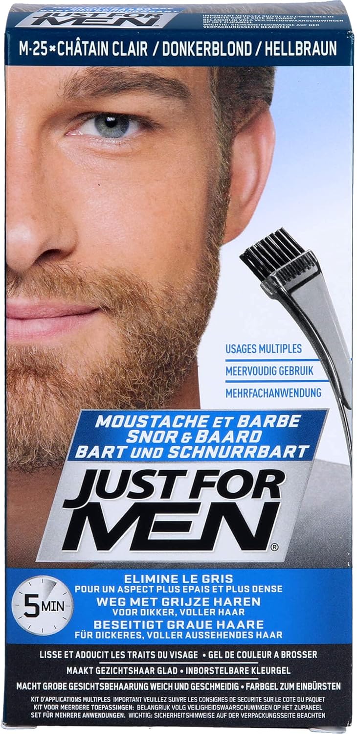 Detalle 2 de Just For Men Barbe & Moustache – coloration barbe Naturel, sans ammoniaque, Noir M55