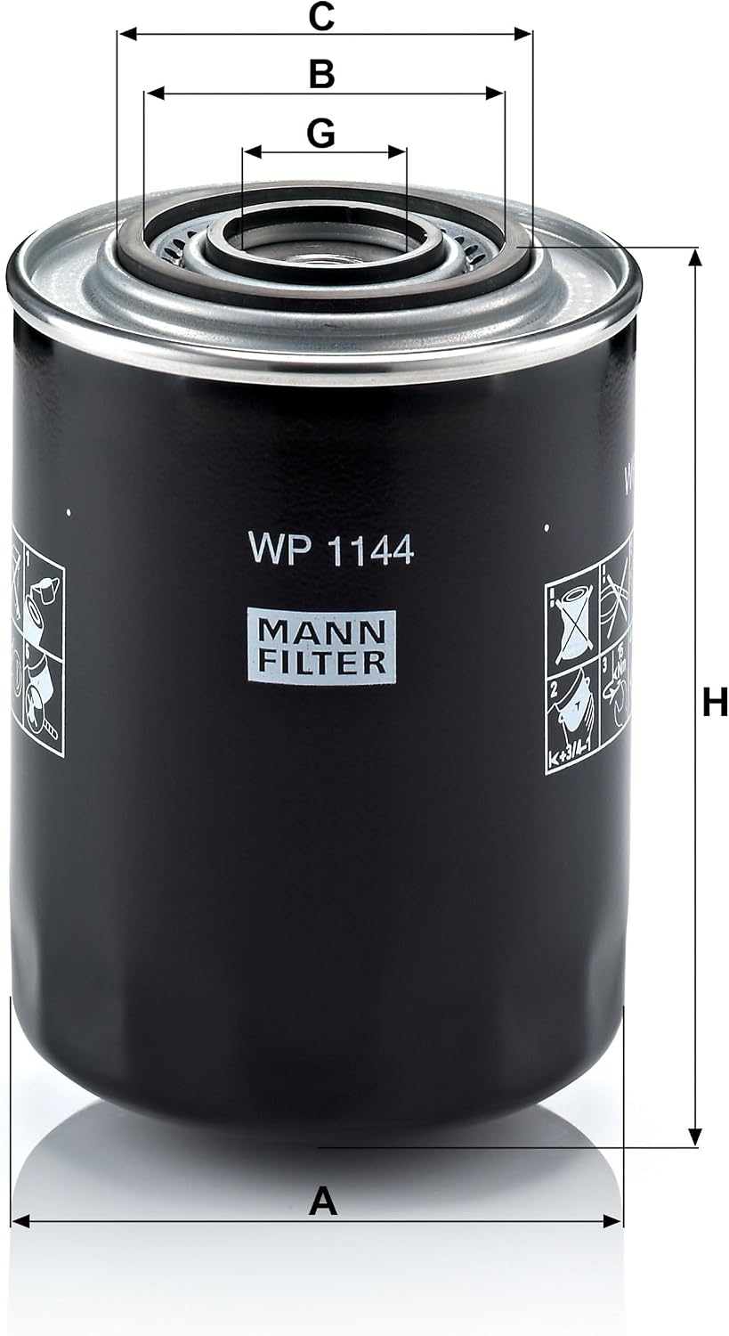 Detalle 1 de MANN-FILTER WP 1144 filtre Ă huile đź›