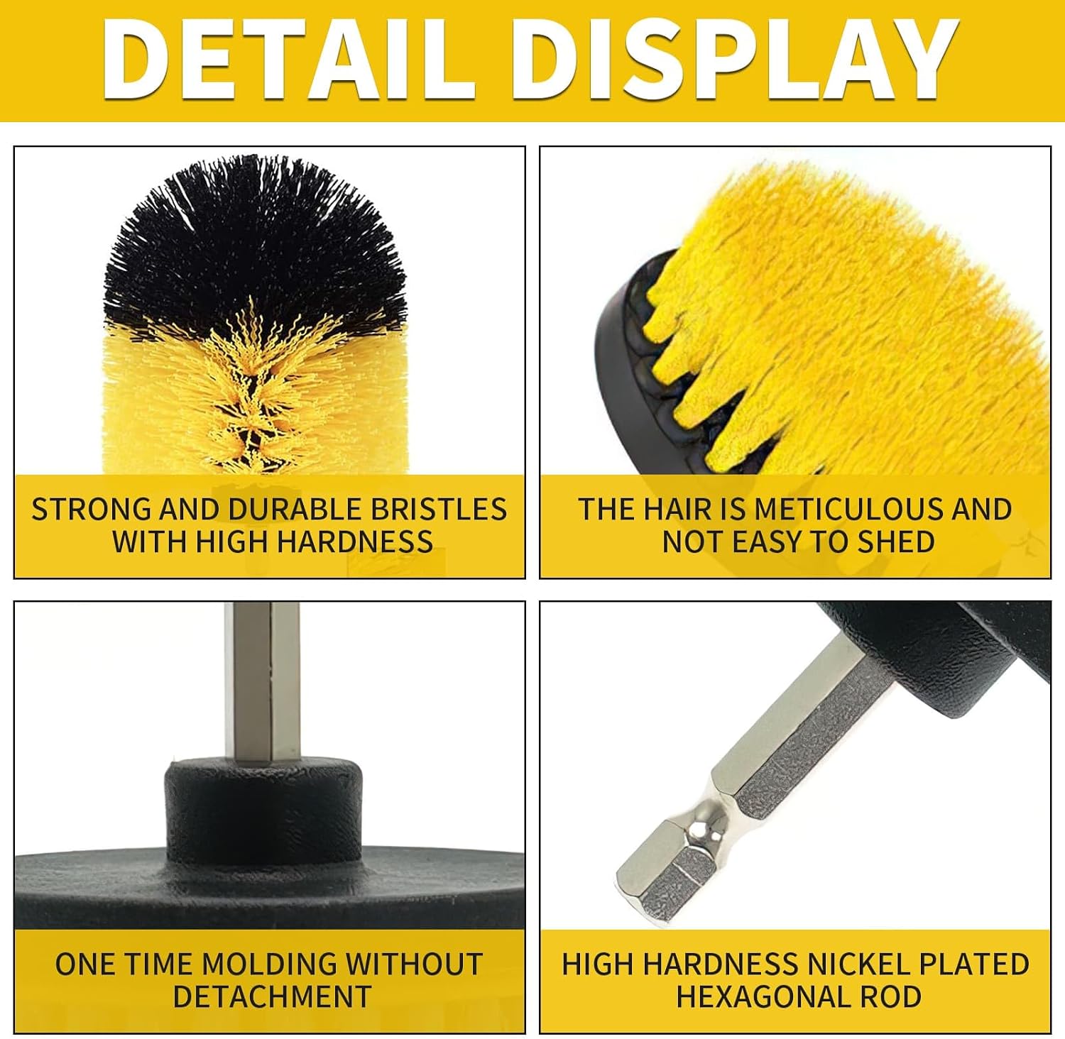 Detalle 2 de Drill Brush Attachments Set 23 Pack Scrubber Kit – All-in-One Cleaning Power for Bathrooms and More