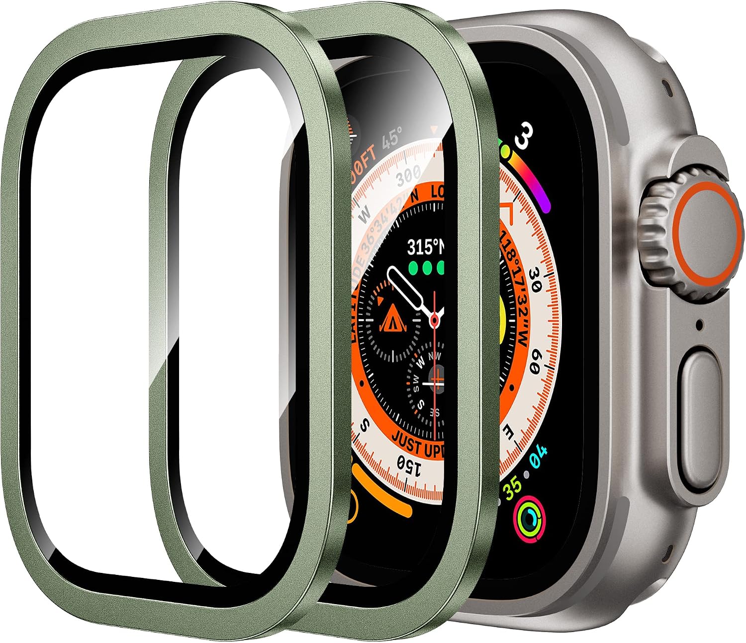 Thumbnail 6 de WSKEN Tempered Glass Screen Protector for Apple Watch Ultra 3/Ultra 2 (49mm) with Titanium Alloy Frame