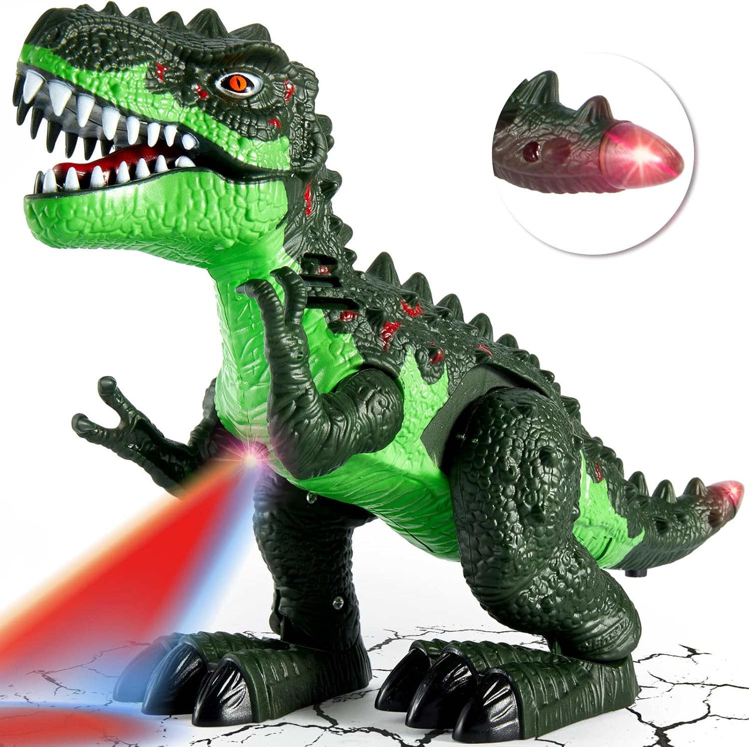 Detalle de TOEY PLAY Walking T‑Rex toy 1 roar