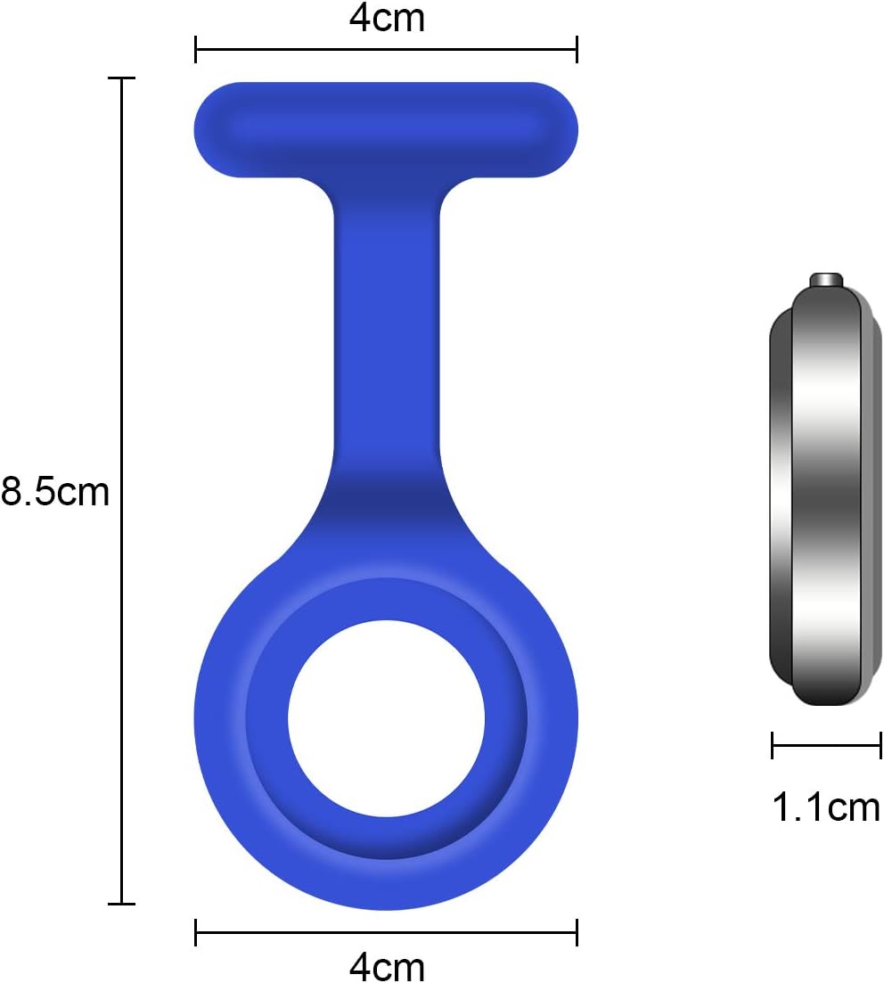 Detalle 2 de Vicloon Krankenschwester-Uhren (3er-Set) mit Clip, Silikonhülle und Glow-Pointer – für Pflegepersonal & Ärzte