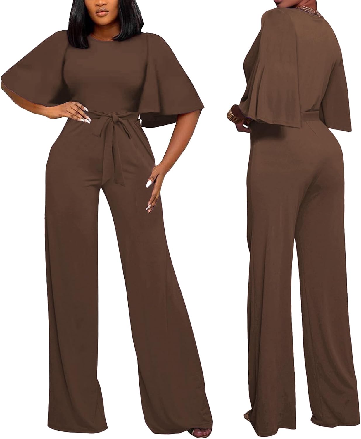 Thumbnail 5 de BessCops Loose Belted Wide-Leg Jumpsuit