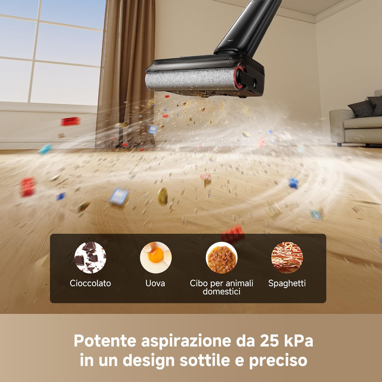 Thumbnail 2 de DREAME T12 Pro-A: Aspirapolvere Lavapavimenti ultrasottile 9,85 cm, 25 kPa, lavaggio e asciugatura a 95°C