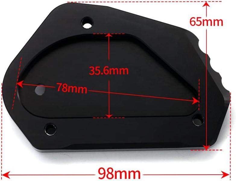 Detalle 2 de Modeer Piastra di Estensione per Cavalletto Laterale Suzuki V-Strom 650 / DL650 2004-2022 – CNC in Alluminio 6061