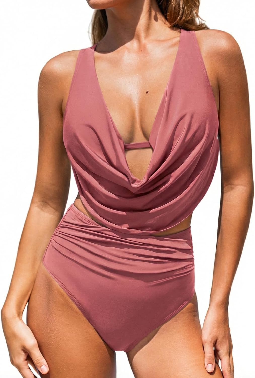 Detalle de CUPSHE Bikini due pezzi vita alta scollo a V