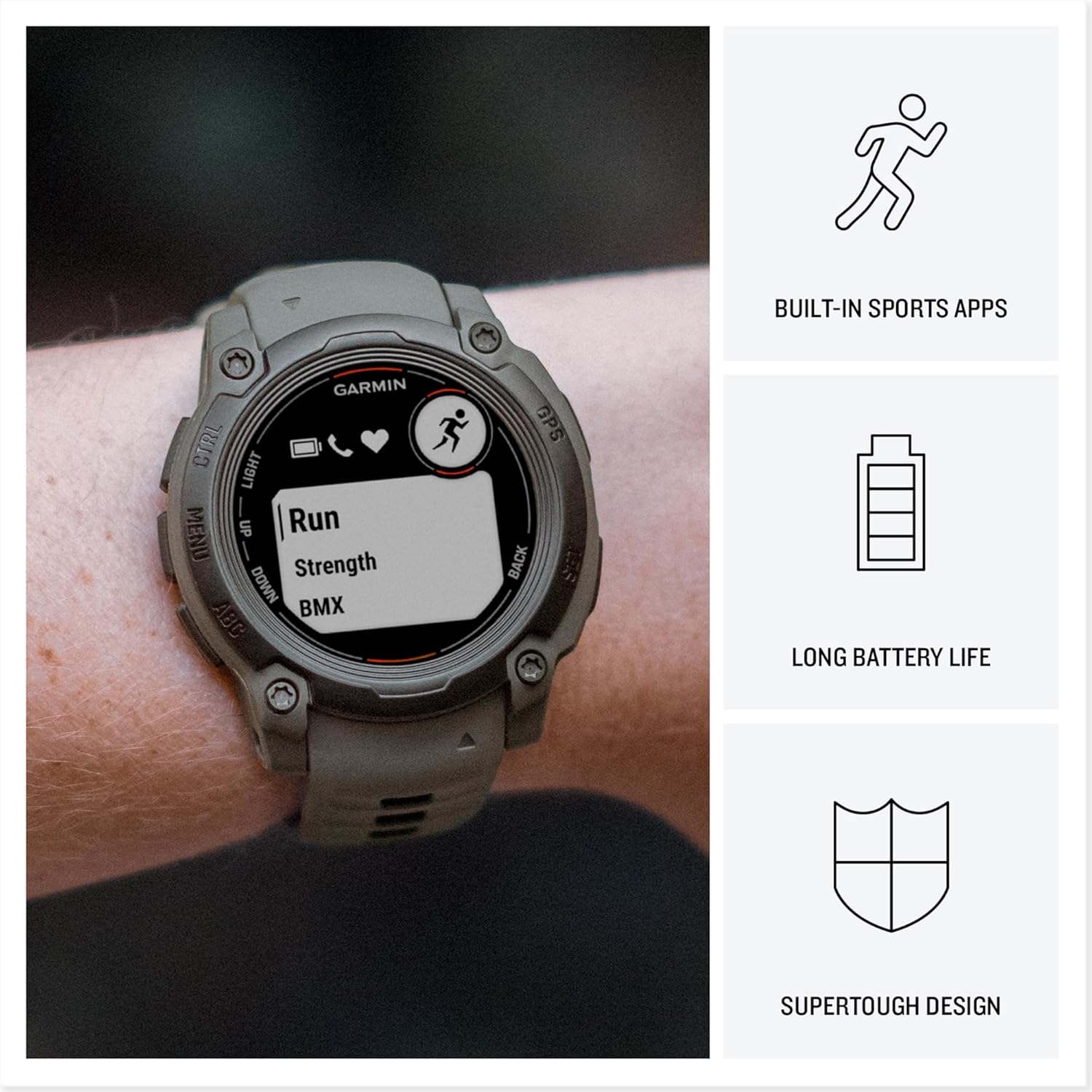 Thumbnail 2 de Garmin Instinct E (Renewed) 40 mm rugged GPS smartwatch with essential smart features