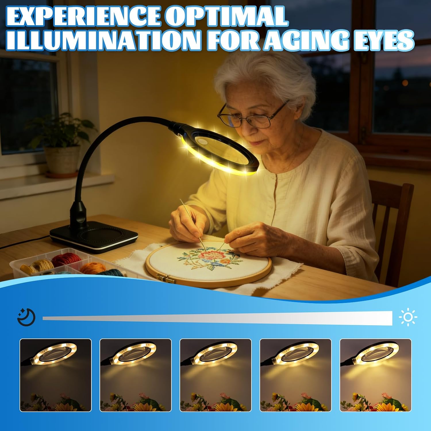 Detalle 1 de Magnifying Glass with Light 15X