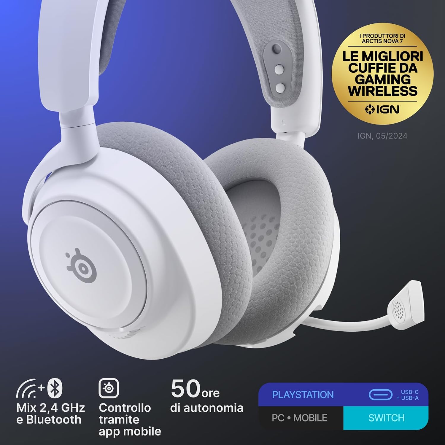 Detalle 2 de SteelSeries Arctis Nova 7P cuffie da gioco