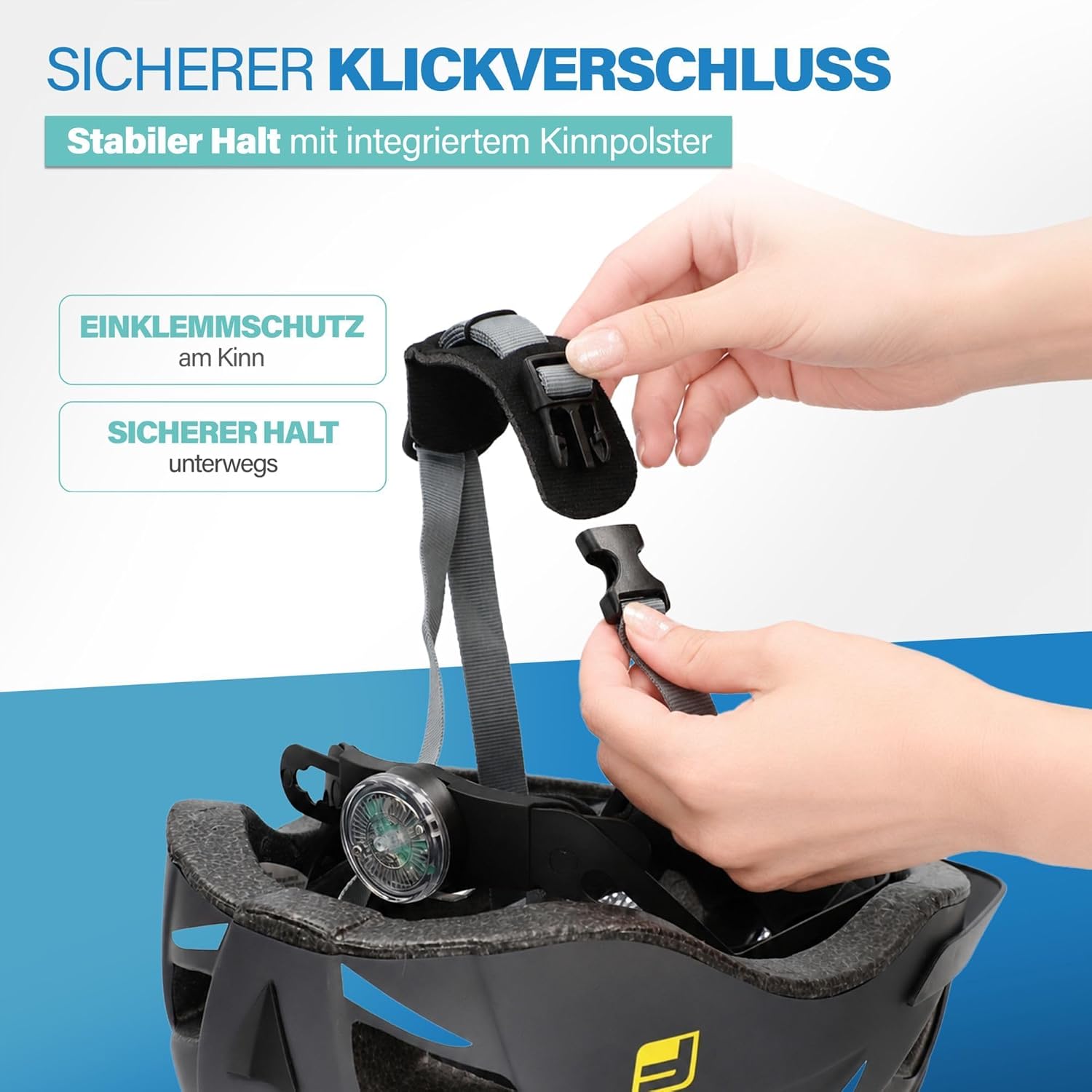 Thumbnail 6 de FISCHER Erwachsenen Fahrradhelm Urban Levin S/M 52–59 cm grau – mit beleuchtetem Innenring-System
