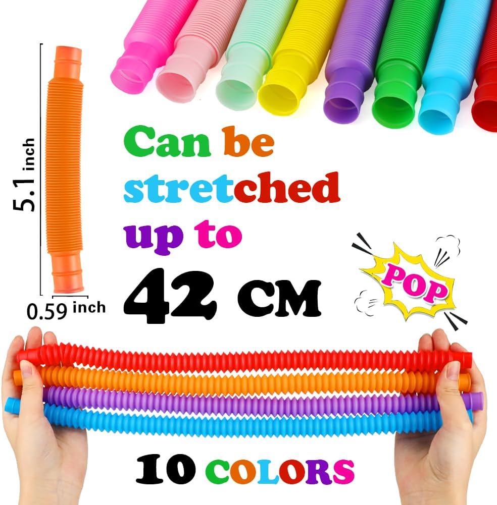 Detalle de 52 Pack Pop Tubes Fidget Toys for Kids