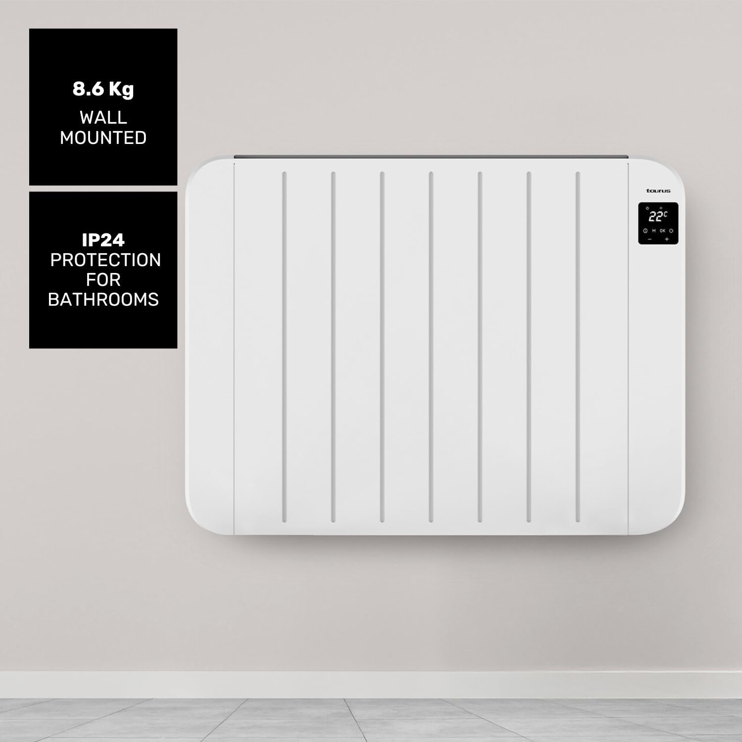 Detalle de Taurus Nepal 2000 TT2003 elektrische radiator, 2000 W en 10 elementen
