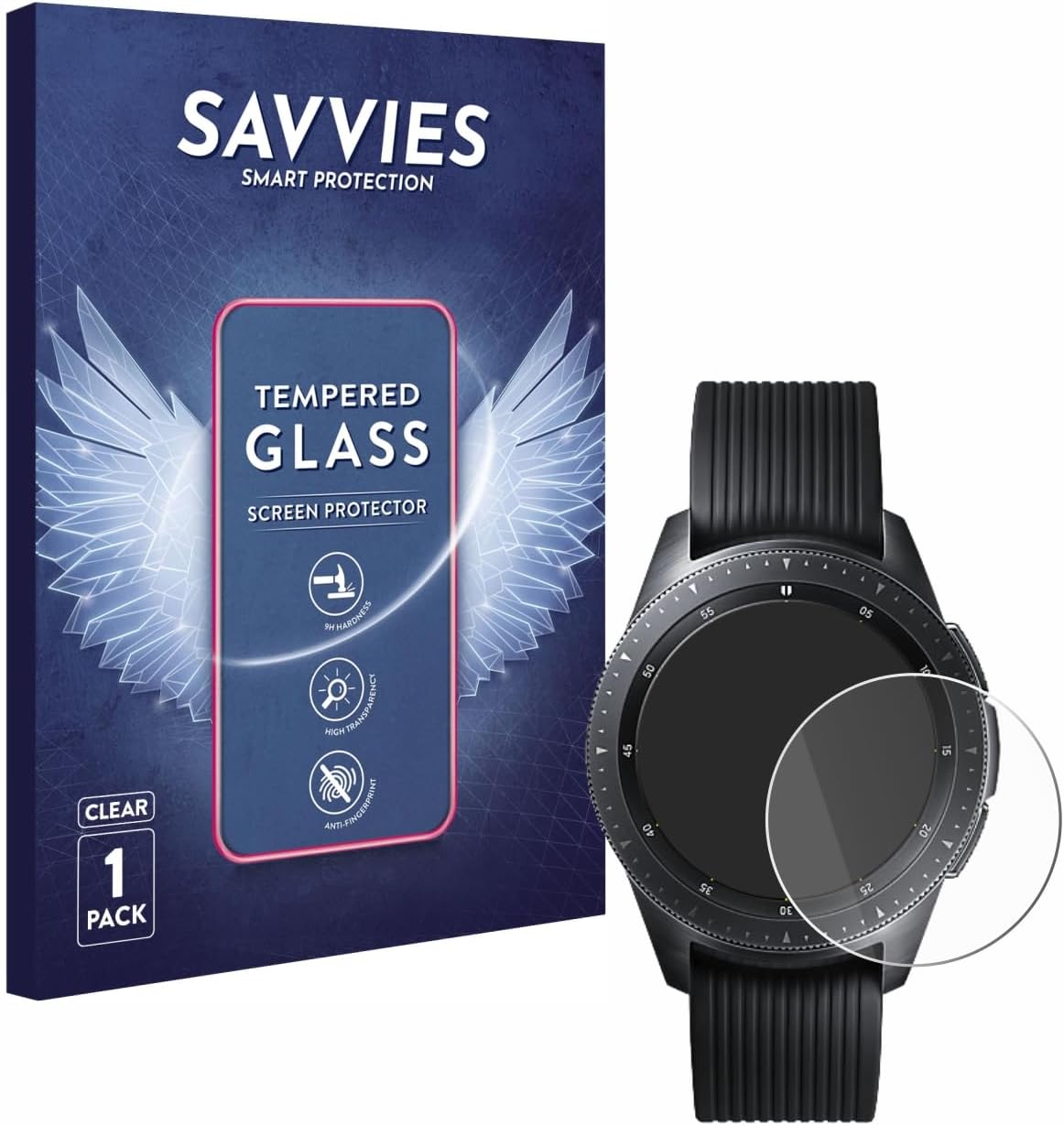 Thumbnail 5 de Savvies Armoured Glass Screen Protector for Samsung Galaxy Watch 42mm (3 Pack)