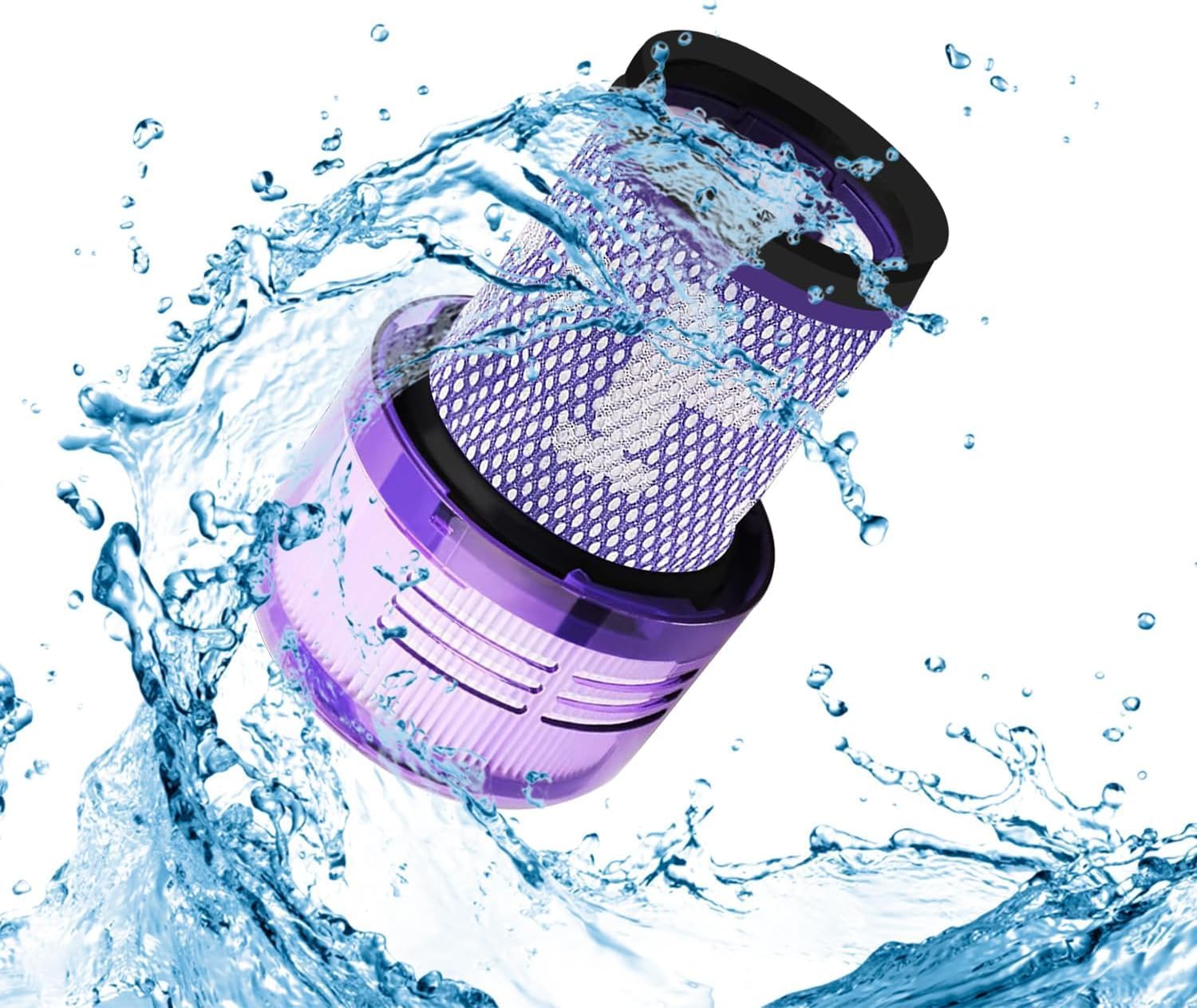 Detalle de Laukowind 2er-Set Ersatzfilter für Dyson V12 (Waschbar) – passend für V12 Detect Slim & V12 Slim
