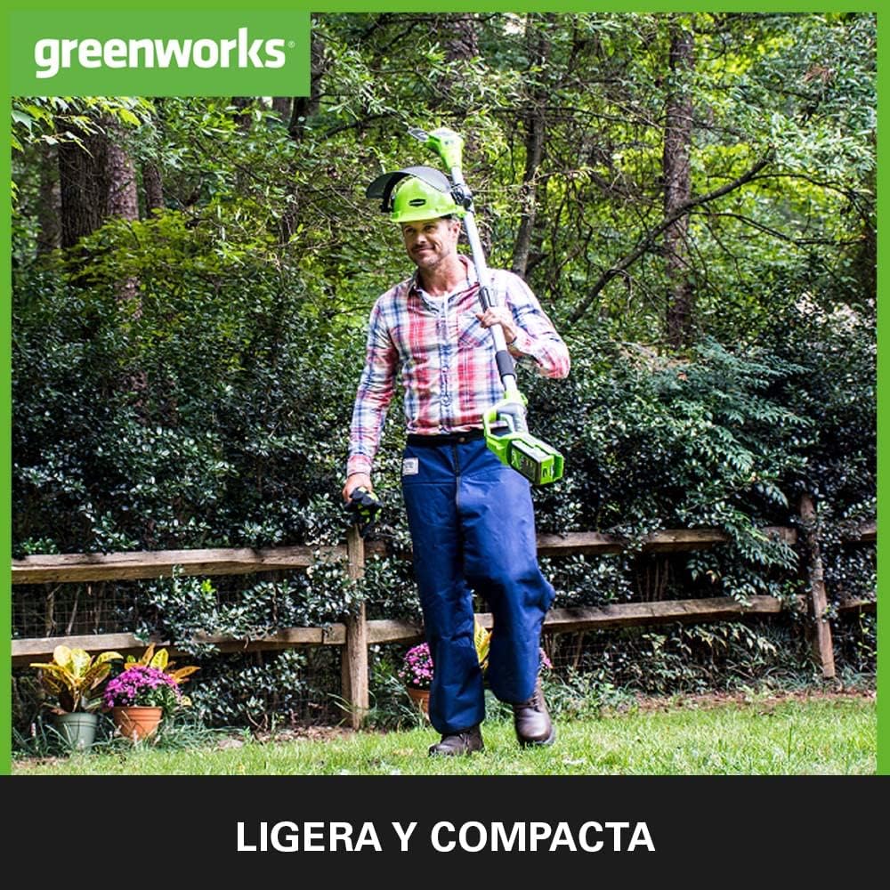Detalle 1 de Greenworks G24PS20 Sierra Telescópica de 8" para Exterior 🌲