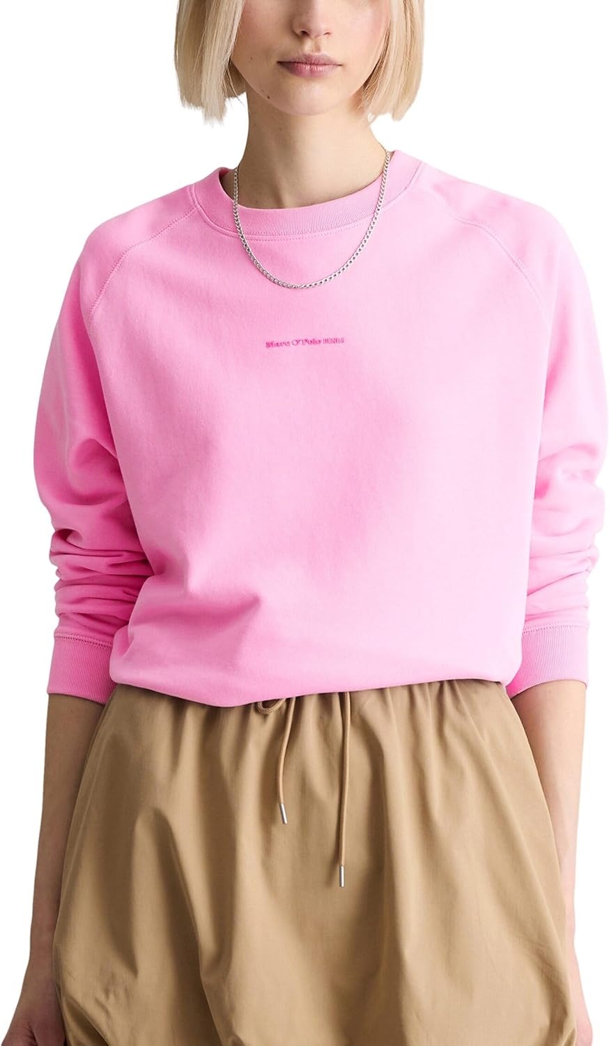 Detalle de Marc O'Polo Denim Damen Sweatshirt aus Bio-Baumwolle mit Raglanärmeln