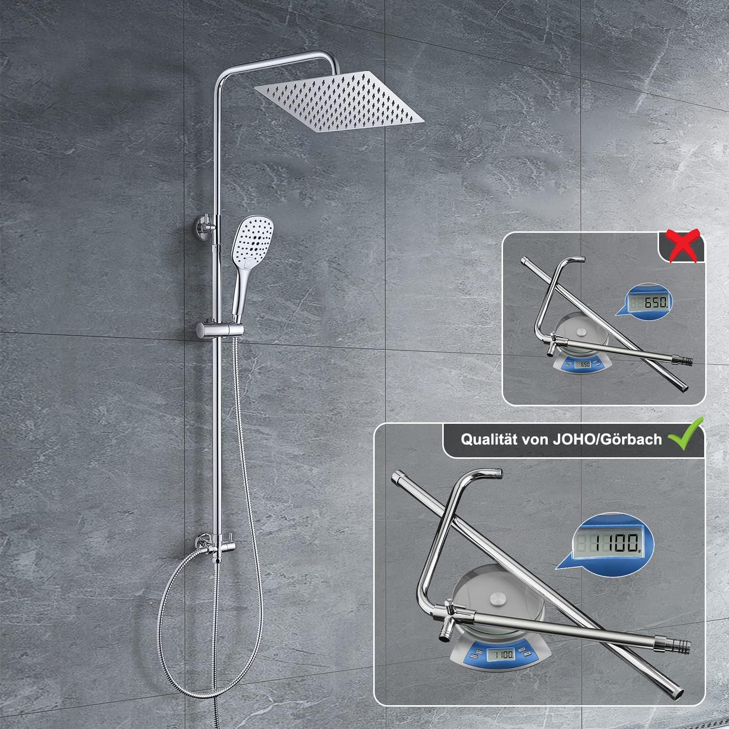 Thumbnail 3 de Edelstahl Duschset JOHO Chrom 25x25 cm