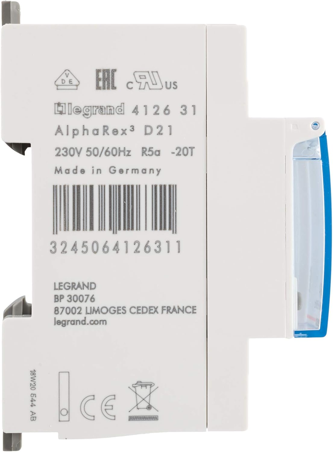 Thumbnail 4 de Legrand Minuterie hebdomadaire numérique 1 canal Alpharex D21 412631 (230 V) pour programmer l’éclairage