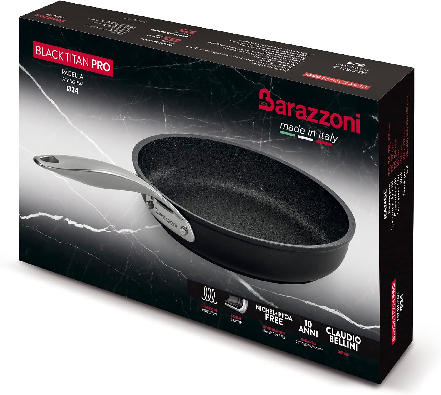 Thumbnail 6 de Barazzoni Black Titan Pro 85560602098 – patelnia 20 cm, powłoka 5-warstwowa