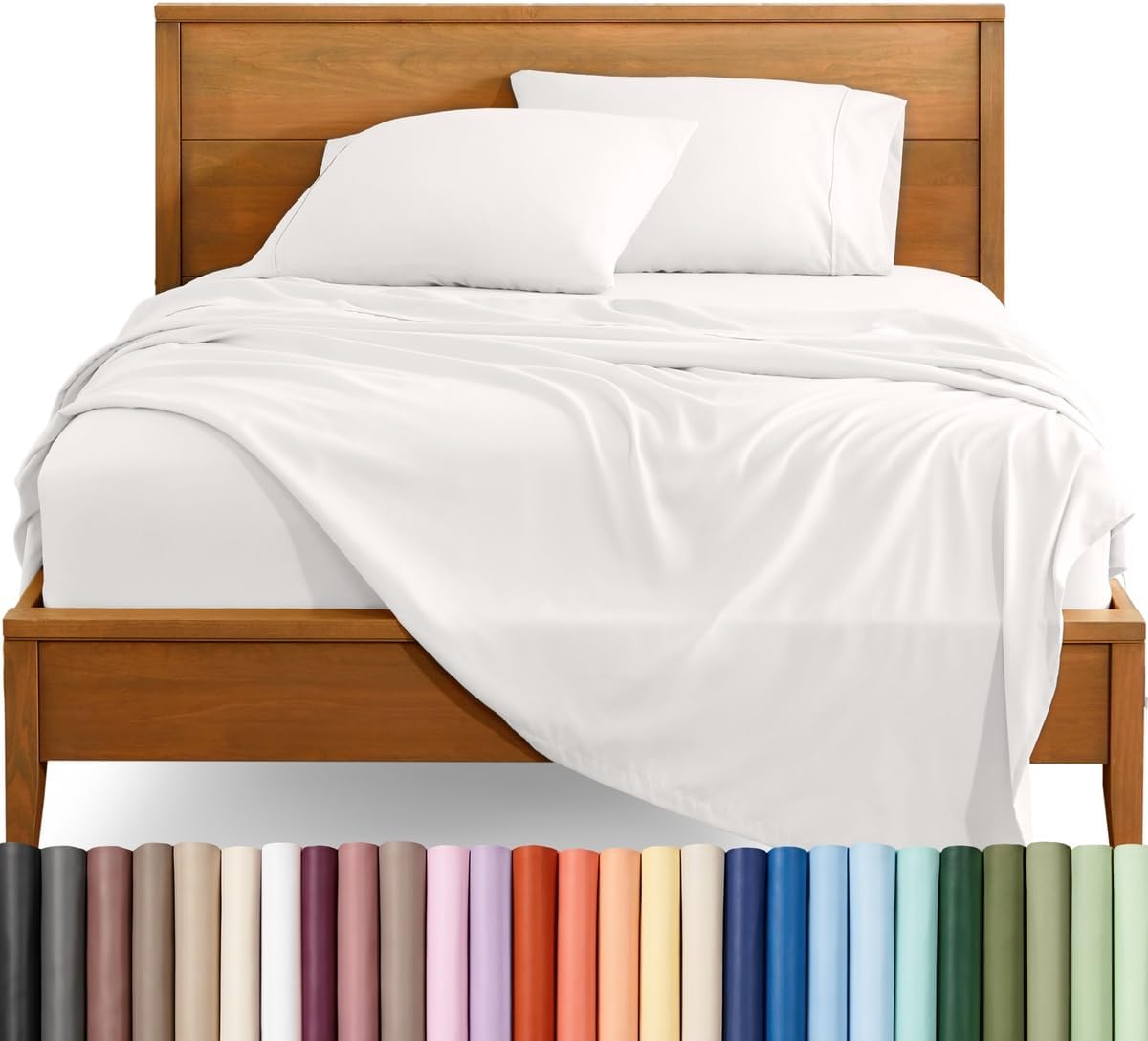 Detalle de Bare Home Queen Sheet Set 1800 Ultra-Soft