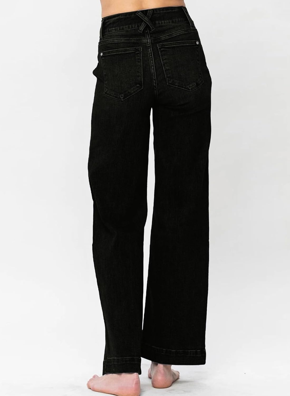 Thumbnail 2 de Astylish Women's High Waisted Wide Leg Straight Jeans
