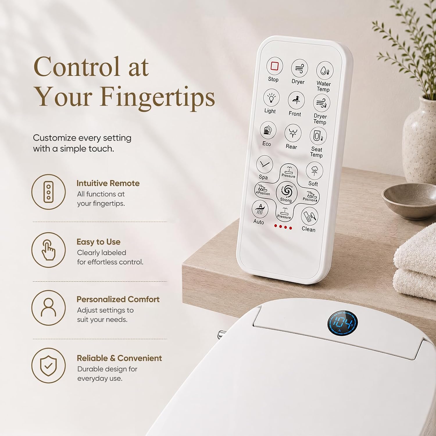 Thumbnail 5 de GAICOM Electric Bidet Toilet Seat, Elongated